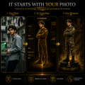 Personalized Army Miniature Statue