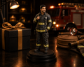 Personalized Firefighter miniature statue