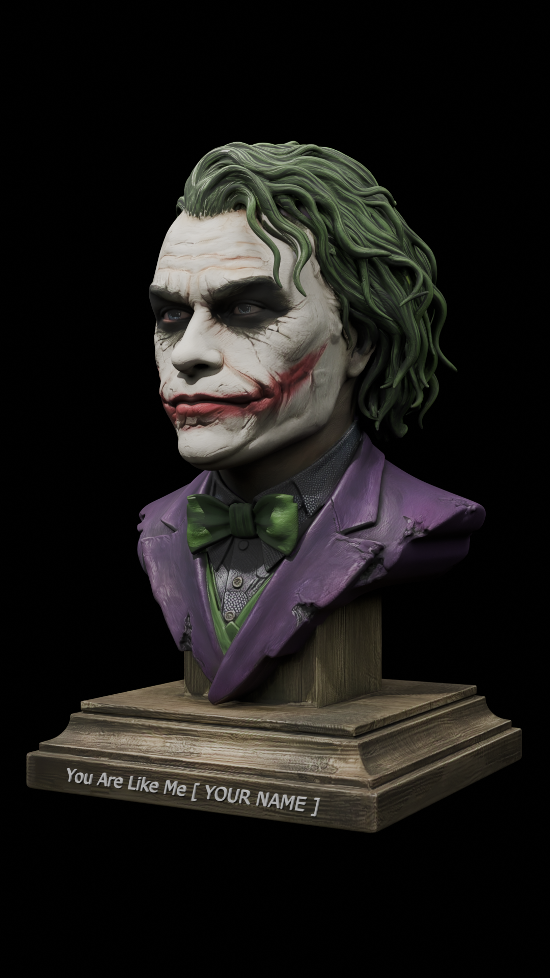 Custom Joker Style Miniature Statue