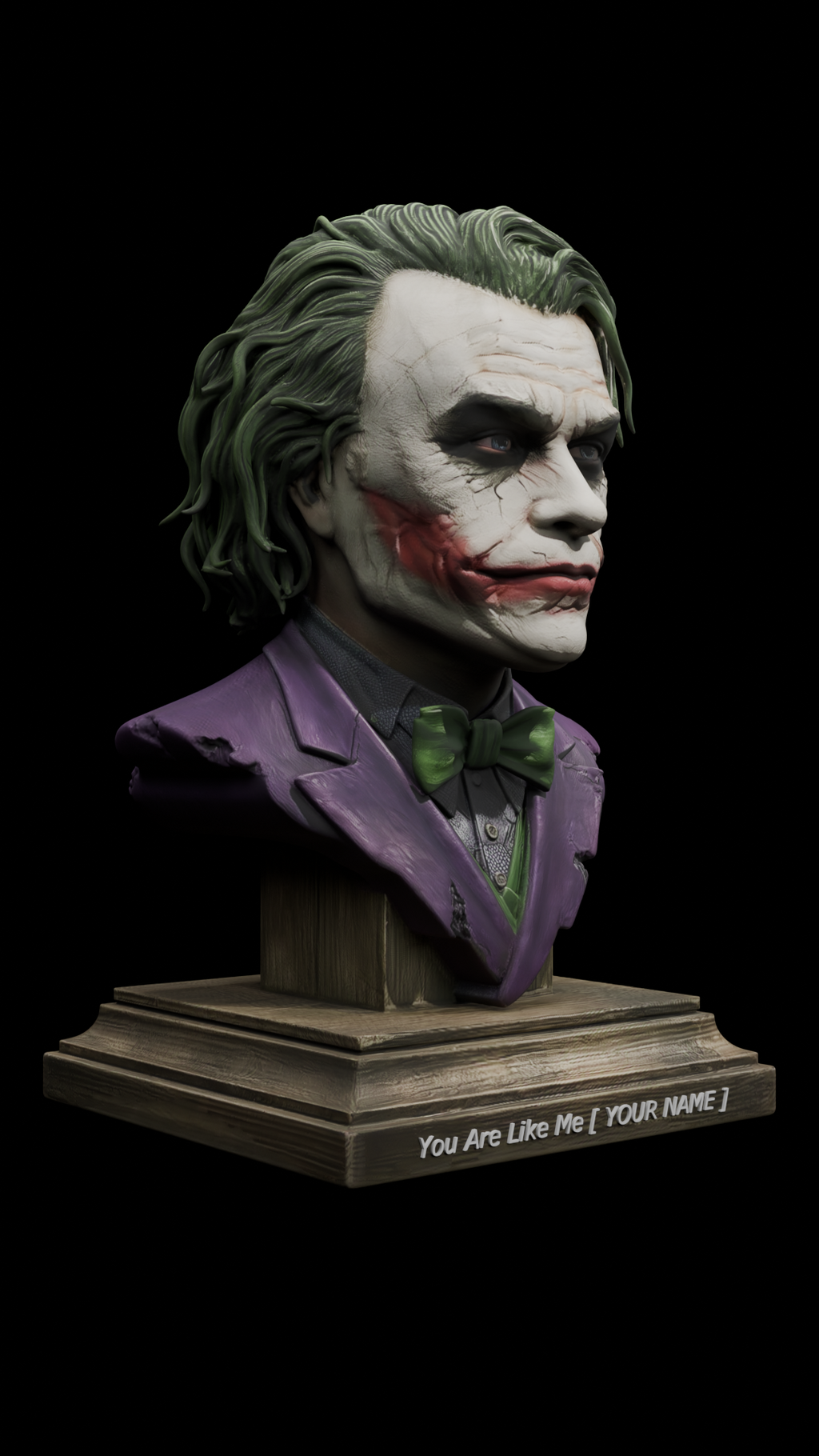Custom Joker Style Miniature Statue