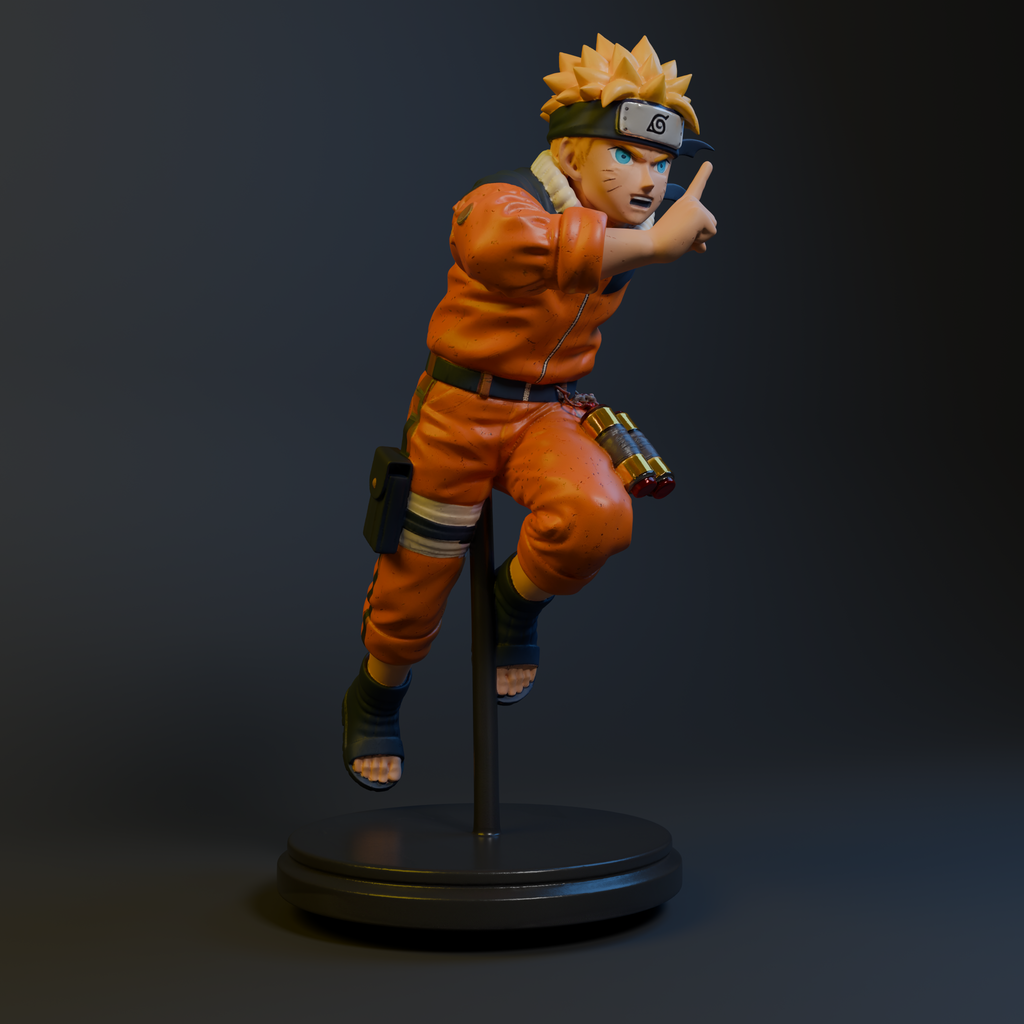 Naruto Uzumaki action pose miniature statue