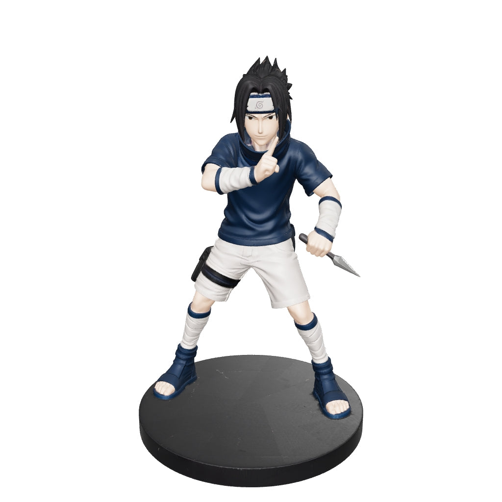 Sasuke Uchia action pose miniature statue